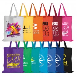 Shopping Tote Bags  - Coloured Cotton Short Handle Tote Bag