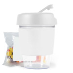 branded Kick Coffee Cup with Jelly Beans, from our range of promotional Reusable Coffee Cups - Plastic &amp; Ceramic