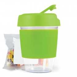branded Kick Coffee Cup with Jelly Beans, from our range of promotional Reusable Coffee Cups - Plastic & Ceramic