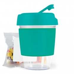 branded Kick Coffee Cup with Jelly Beans, from our range of promotional Reusable Coffee Cups - Plastic & Ceramic