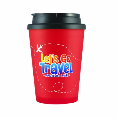 branded Aroma Coffee Cup / Handle Lid 350ml, from our range of promotional Reusable Coffee Cups - Plastic & Ceramic
