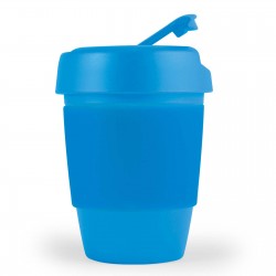 branded Kick Coffee Cup / Silicone Band 320ml, from our range of promotional Reusable Coffee Cups - Plastic & Ceramic