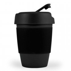 branded Kick Coffee Cup / Silicone Band 320ml, from our range of promotional Reusable Coffee Cups - Plastic & Ceramic