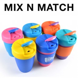 branded Kick Coffee Cup / Silicone Band 320ml, from our range of promotional Reusable Coffee Cups - Plastic & Ceramic
