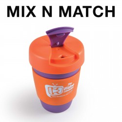 branded Kick Coffee Cup / Silicone Band 320ml, from our range of promotional Reusable Coffee Cups - Plastic & Ceramic