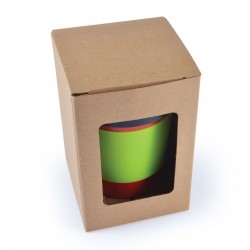 branded Kick Coffee Cup / Silicone Band 320ml, from our range of promotional Reusable Coffee Cups - Plastic & Ceramic