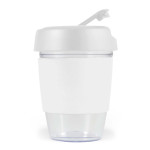 branded Kick Cup Crystal / Silicone Band 320ml, from our range of promotional Reusable Coffee Cups - Plastic &amp; Ceramic
