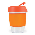 branded Kick Cup Crystal / Silicone Band 320ml, from our range of promotional Reusable Coffee Cups - Plastic &amp; Ceramic