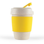 branded Kick Eco Coffee Cup / Silicone Band 320ml, from our range of promotional Reusable Coffee Cups - Plastic &amp; Ceramic