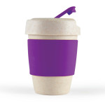 branded Kick Eco Coffee Cup / Silicone Band 320ml, from our range of promotional Reusable Coffee Cups - Plastic &amp; Ceramic