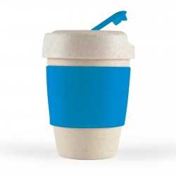 branded Kick Eco Coffee Cup / Silicone Band 320ml, from our range of promotional Reusable Coffee Cups - Plastic & Ceramic