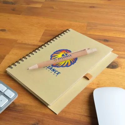 branded Savannah Notebook / Eco Matador Pen, from our range of promotional Promotional Journals & Notebooks