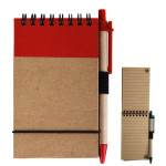 branded Tradie Cardboard Notebook with Pen, from our range of promotional Spiral NoteBooks