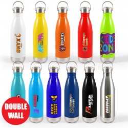 branded Soda Vacuum Bottle with Hanger Lid 500ml, from our range of promotional Drink Bottles - Metal