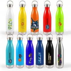 branded Soda Bottle with Hanger Lid 700ml, from our range of promotional Drink Bottles - Metal