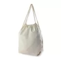 branded Calico Drawstring Library Backpack, from our range of promotional Cotton &amp; Calico Tote Bags