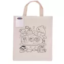 branded Colouring Short Handle Calico Bag &amp; Crayons, from our range of promotional Cotton &amp; Calico Tote Bags