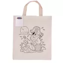 branded Colouring Short Handle Calico Bag &amp; Crayons, from our range of promotional Cotton &amp; Calico Tote Bags