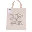 branded Colouring Short Handle Calico Bag &amp; Crayons, from our range of promotional Cotton &amp; Calico Tote Bags