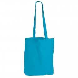 branded Coloured Cotton Long Handle Bag, from our range of promotional Cotton & Calico Tote Bags