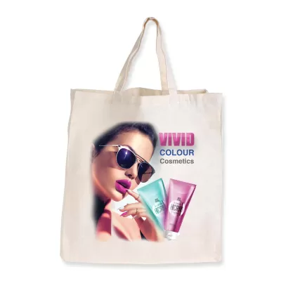 branded Supa Shopper Short Handle Calico Bag, from our range of promotional Cotton & Calico Tote Bags