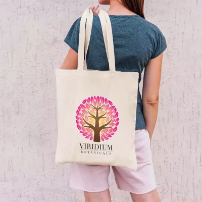 branded Urban Shopper Folding Calico Bag (LH), from our range of promotional Cotton & Calico Tote Bags