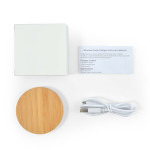 Phone &amp; Tablet Chargers  - Arc Round Bamboo Wireless Charger