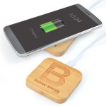 Phone &amp; Tablet Chargers  - Arc Square Bamboo Wireless Charger