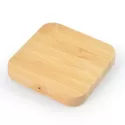 branded Arc Square Bamboo Wireless Charger, from our range of promotional Phone &amp; Tablet Chargers