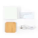 branded Arc Square Bamboo Wireless Charger, from our range of promotional Phone &amp; Tablet Chargers