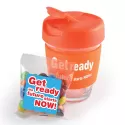 branded Vienna Coffee Cup with M&amp;Ms, from our range of promotional Reusable Coffee Cups - Glass