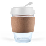 branded Vienna Coffee Cup / Cork Band 320ml, from our range of promotional Reusable Coffee Cups - Glass