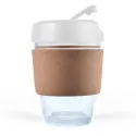 branded Vienna Coffee Cup / Cork Band 320ml, from our range of promotional Reusable Coffee Cups - Glass