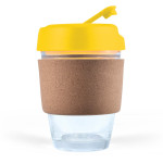 branded Vienna Coffee Cup / Cork Band 320ml, from our range of promotional Reusable Coffee Cups - Glass