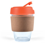 branded Vienna Coffee Cup / Cork Band 320ml, from our range of promotional Reusable Coffee Cups - Glass