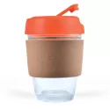 branded Vienna Coffee Cup / Cork Band 320ml, from our range of promotional Reusable Coffee Cups - Glass