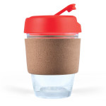 branded Vienna Coffee Cup / Cork Band 320ml, from our range of promotional Reusable Coffee Cups - Glass