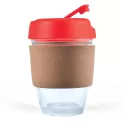branded Vienna Coffee Cup / Cork Band 320ml, from our range of promotional Reusable Coffee Cups - Glass