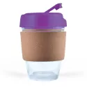 branded Vienna Coffee Cup / Cork Band 320ml, from our range of promotional Reusable Coffee Cups - Glass