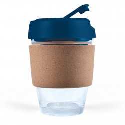 branded Vienna Coffee Cup / Cork Band 320ml, from our range of promotional Reusable Coffee Cups - Glass