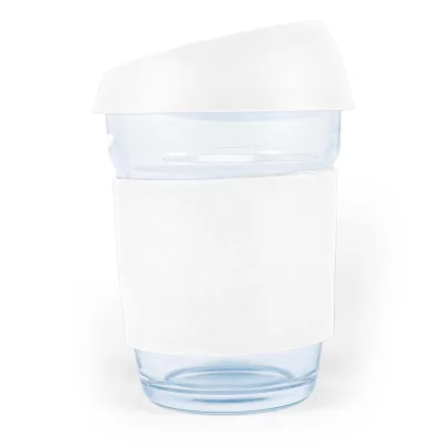 branded Vienna Coffee Cup / Silicone Lid 320ml, from our range of promotional Reusable Coffee Cups - Glass