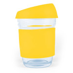 branded Vienna Coffee Cup / Silicone Lid 320ml, from our range of promotional Reusable Coffee Cups - Glass