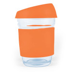branded Vienna Coffee Cup / Silicone Lid 320ml, from our range of promotional Reusable Coffee Cups - Glass