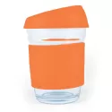 branded Vienna Coffee Cup / Silicone Lid 320ml, from our range of promotional Reusable Coffee Cups - Glass