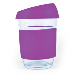 branded Vienna Coffee Cup / Silicone Lid 320ml, from our range of promotional Reusable Coffee Cups - Glass