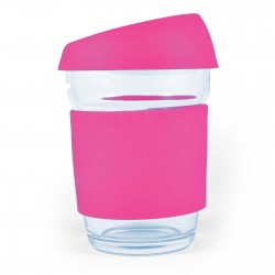 branded Vienna Coffee Cup / Silicone Lid 320ml, from our range of promotional Reusable Coffee Cups - Glass