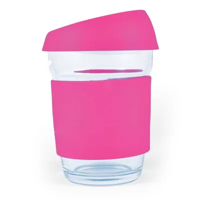 branded Vienna Coffee Cup / Silicone Lid 320ml, from our range of promotional Reusable Coffee Cups - Glass