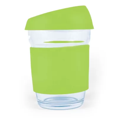 branded Vienna Coffee Cup / Silicone Lid 320ml, from our range of promotional Reusable Coffee Cups - Glass