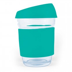 branded Vienna Coffee Cup / Silicone Lid 320ml, from our range of promotional Reusable Coffee Cups - Glass