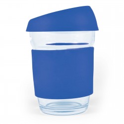 branded Vienna Coffee Cup / Silicone Lid 320ml, from our range of promotional Reusable Coffee Cups - Glass